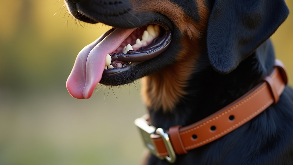 Close-up view of a premium dog collar with soft padding