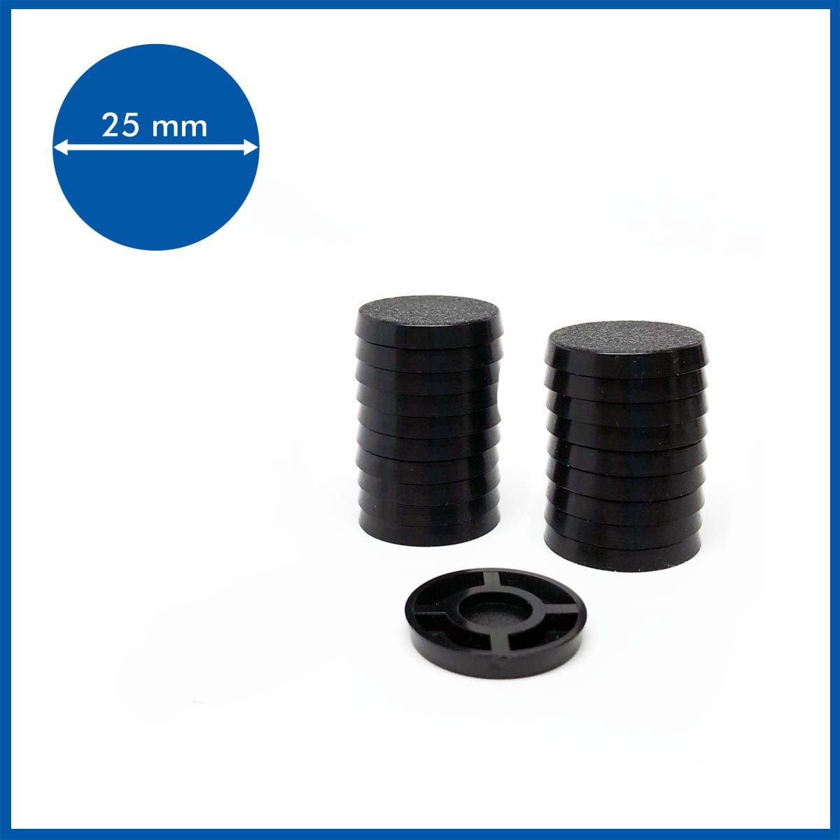 Round - 25mm Base - 20 Pack