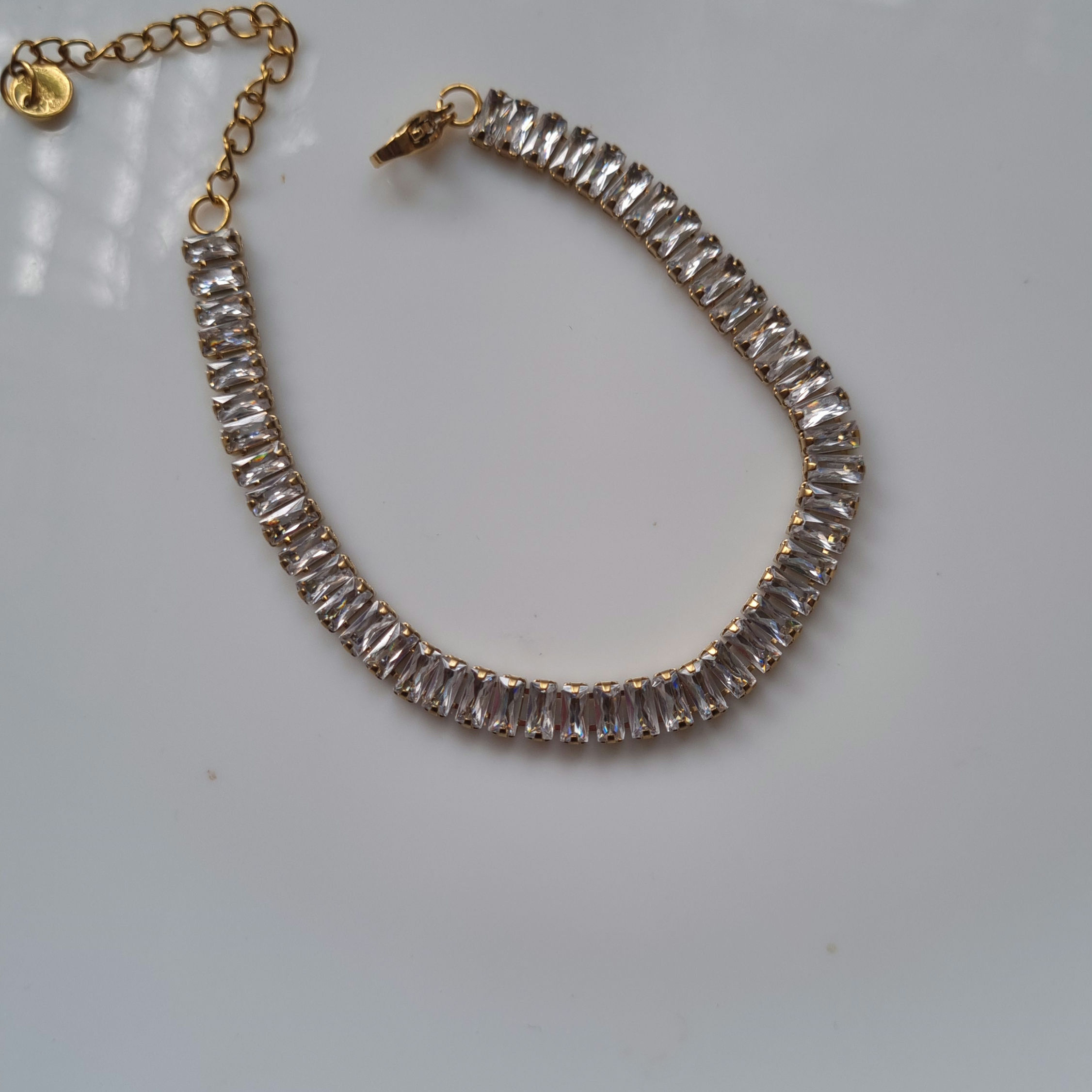 White stone tennis bracelet