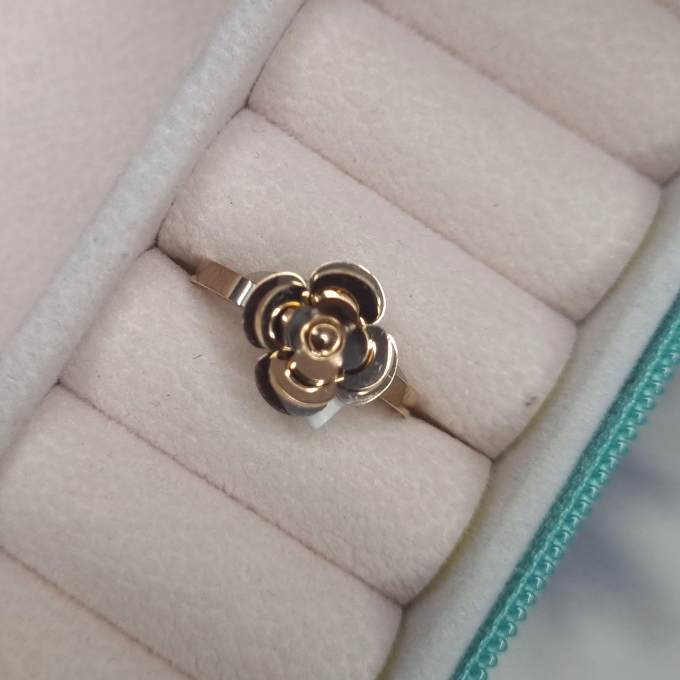 Thumbnail: Flower ring stainless steel 