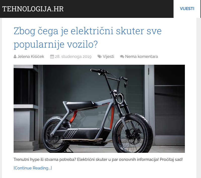 Popularnost električnog skutera