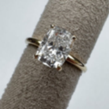 Cushion Cut Lab Diamond Ring