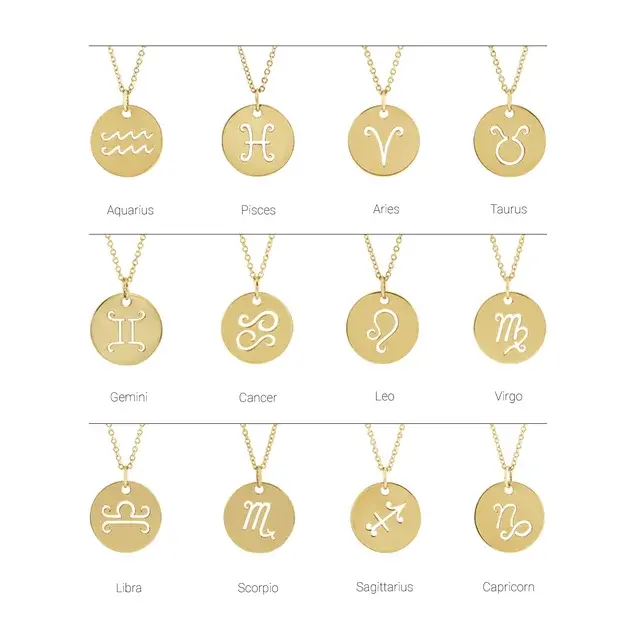 Thumbnail: 14K Zodiac pendant