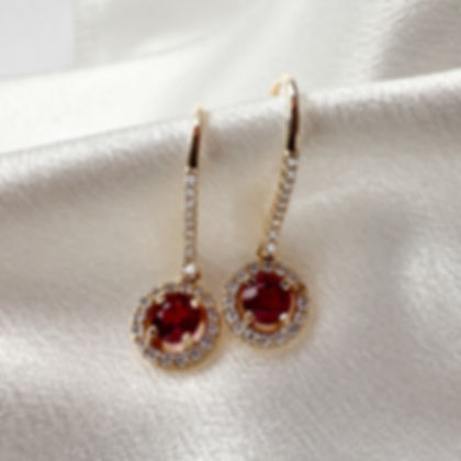 Ruby & diamond leverbacks