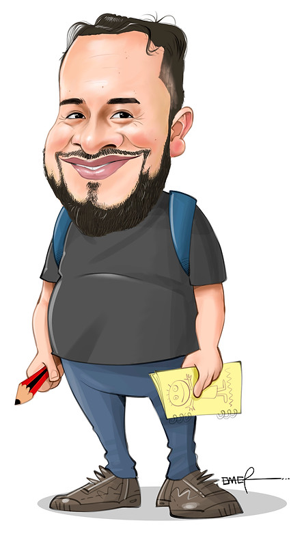 Caricatura manuel Vanegas po Emer... 2023