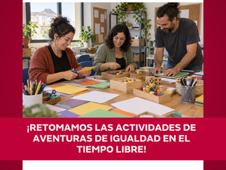 Retomamos las actividades del proyecto "Aventuras de Igualdad en el Tiempo Libre"