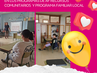 CLASES DE REFUERZO PARA AF RECURSOS COMUNITARIOS y PROGRAMA FAMILIAR LOCAL