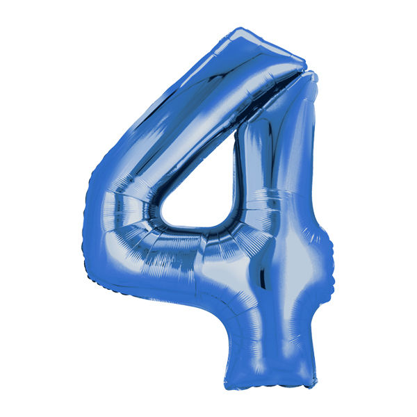 Miniaturbild: Folienballon XXL Zahl 4-(Farbe wählbar)
