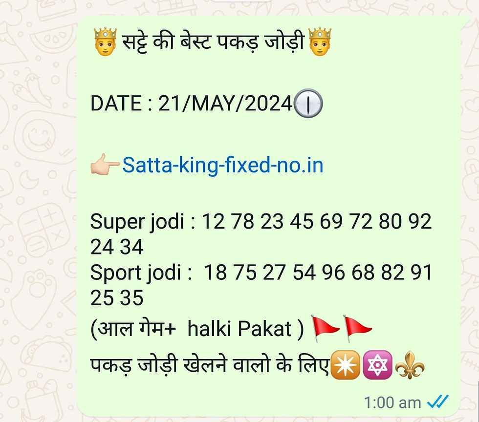 Satta King Leak Jodi (21 May 2024) | Satta Super jodi Free | satta king Gali Desawer leak jodi