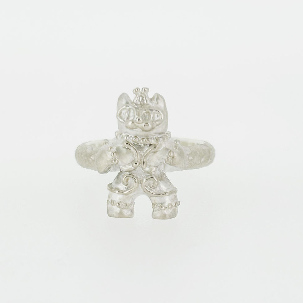 サムネイル：  猫土偶リング　S