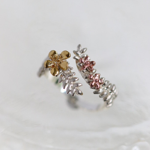 ❤︎ハートの葉っぱ❤︎45R ku.ra.si エプロンと鈴リング ❤︎ハートの葉っぱ❤︎45R ku.ra.si エプロンと鈴リング