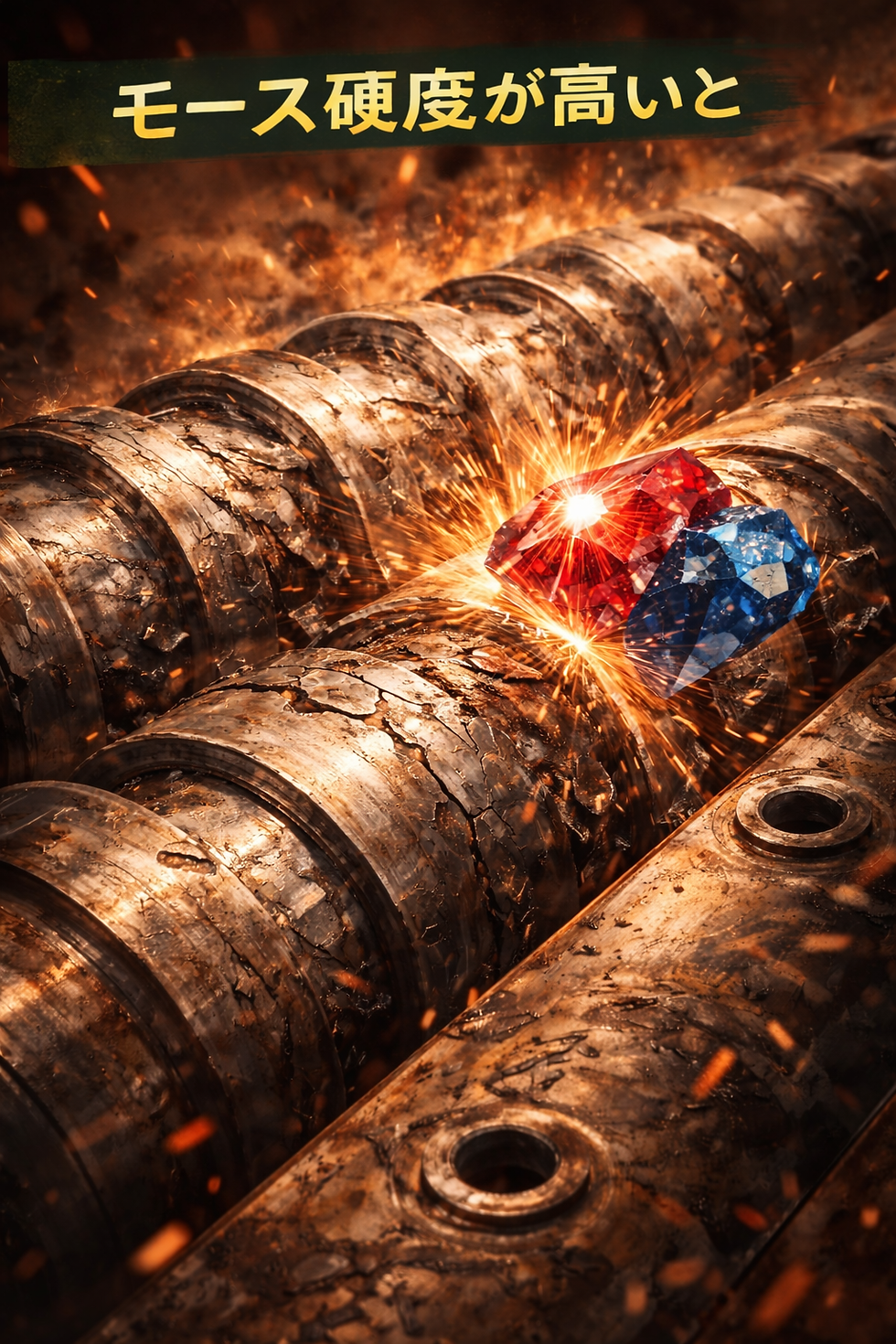 2軸押出機でモース硬度が高い材料を投入するとどうなる?