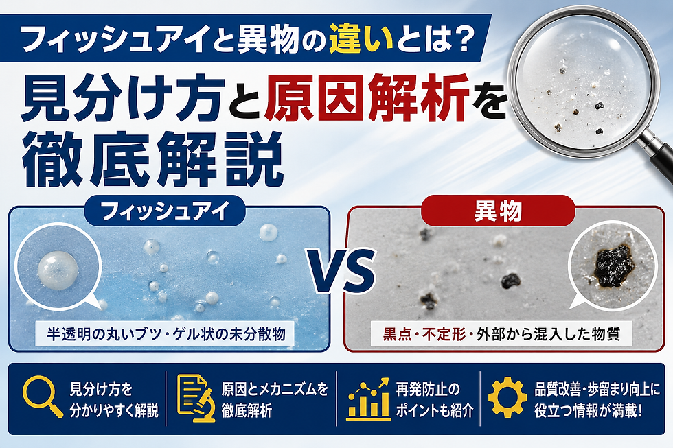 フィッシュアイと異物の違いは？見分け方と原因解析を徹底解説！樹脂成型トラブル対策ガイド