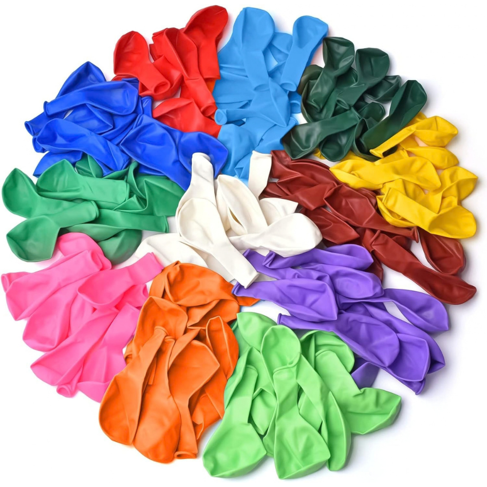 TekBud Multicolor Balloons (Pack of 50)