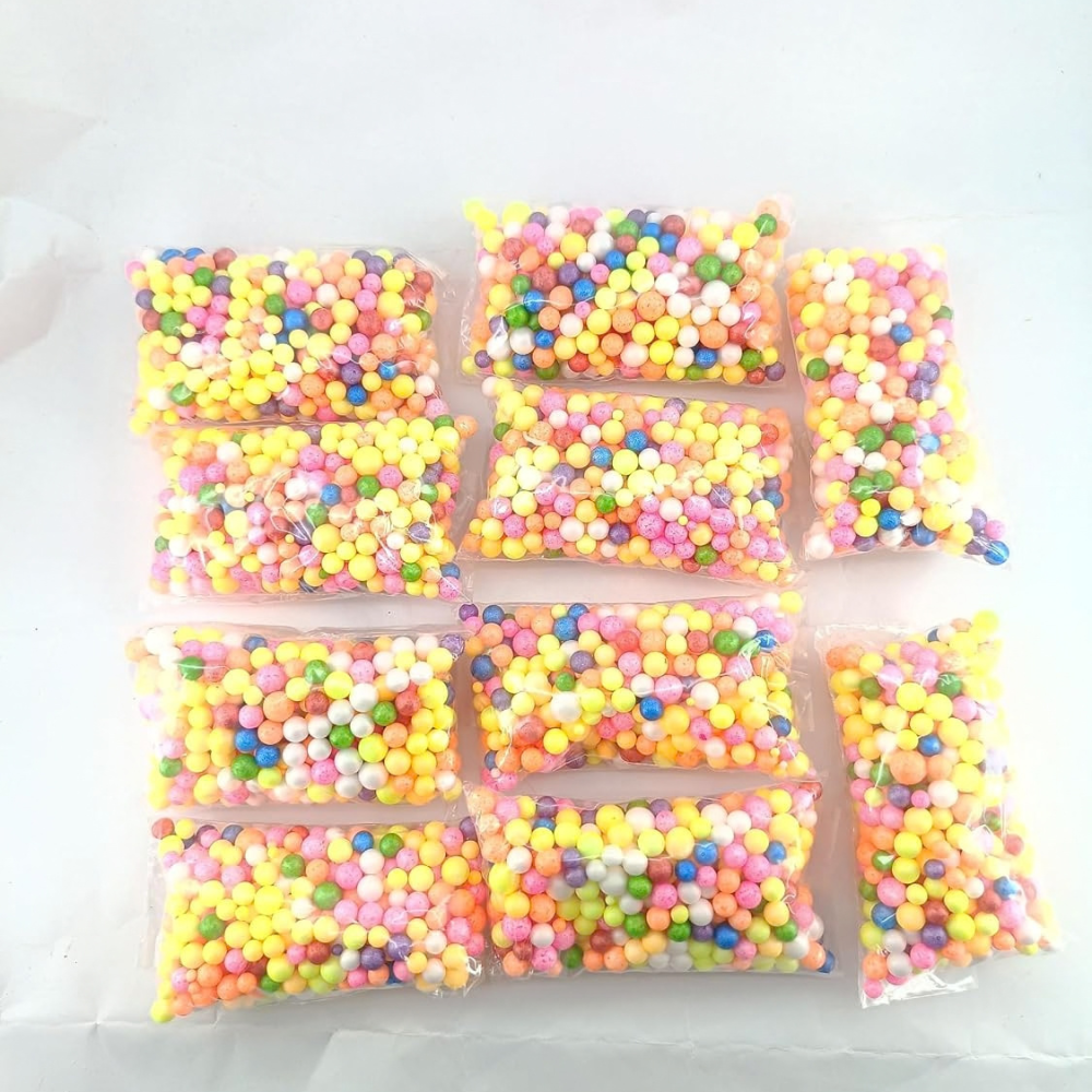 TekBud Multicolor Thermocol Beads | Pack of 5