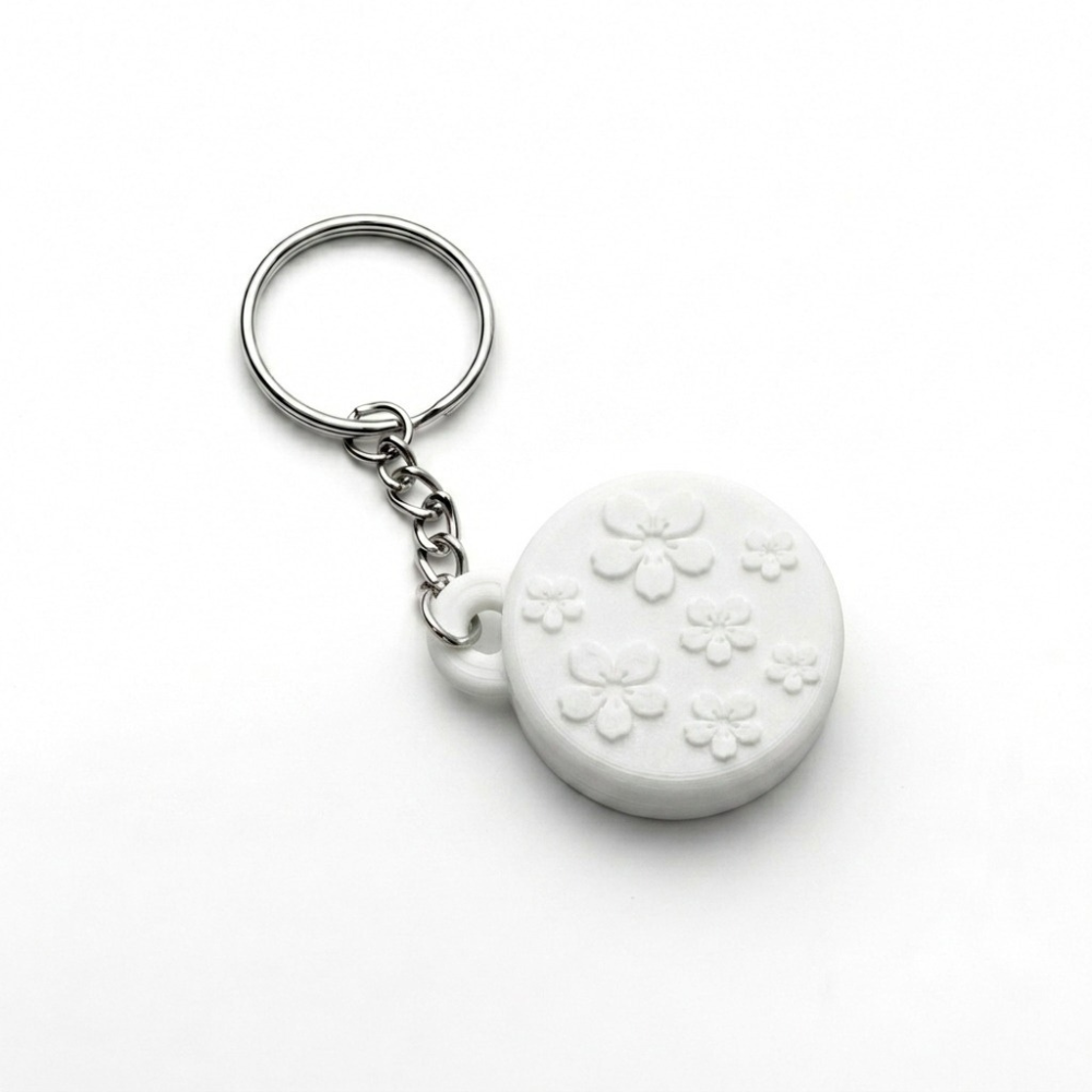 TekBud Flora Bloom Pod Mini Storage Keychain - White