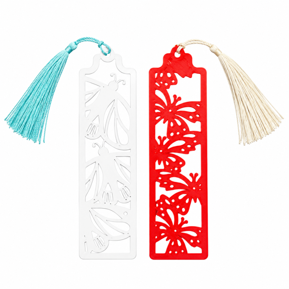 TekBud Winglet & FlutterMark 3D Printed Bookmark | Red and White | Pack of 2