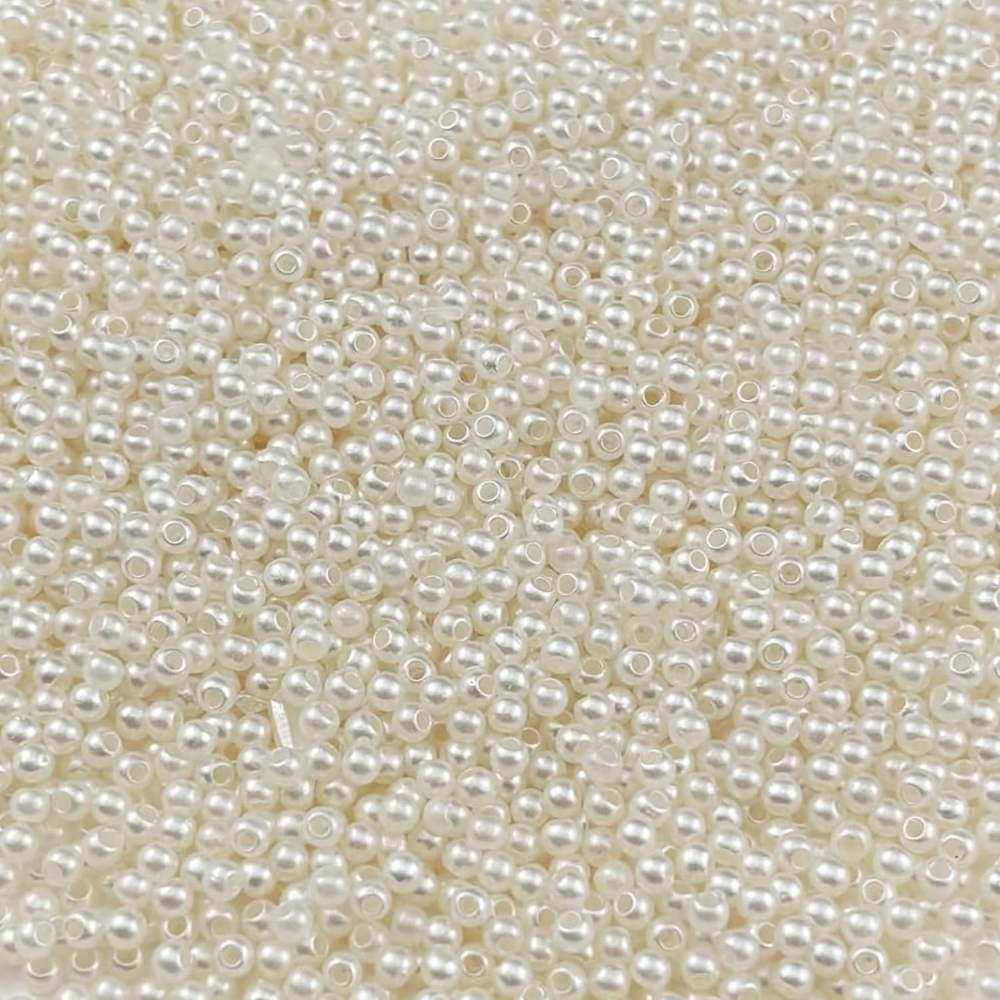 TekBud Round 8mm Pearls (Off White) - Pack of 100