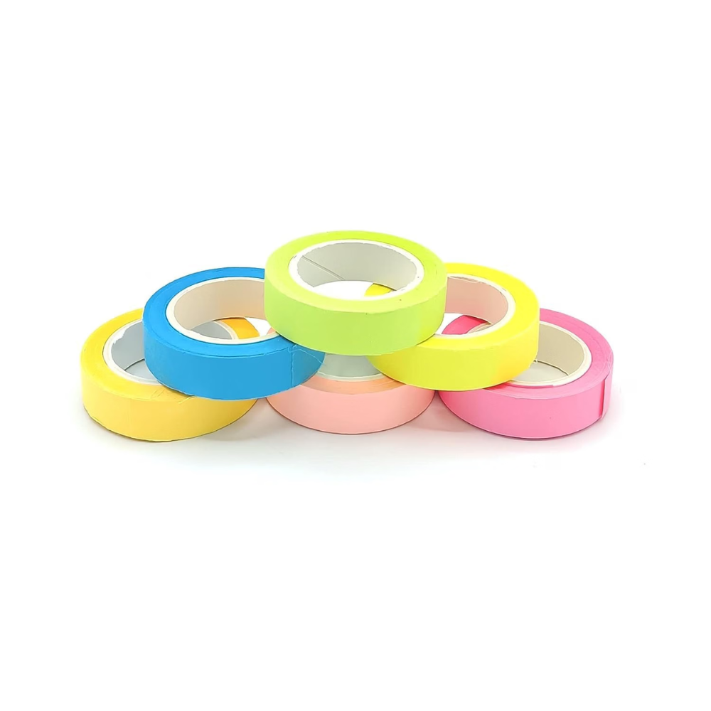 TekBud Neon Washi Tape | Set of 6