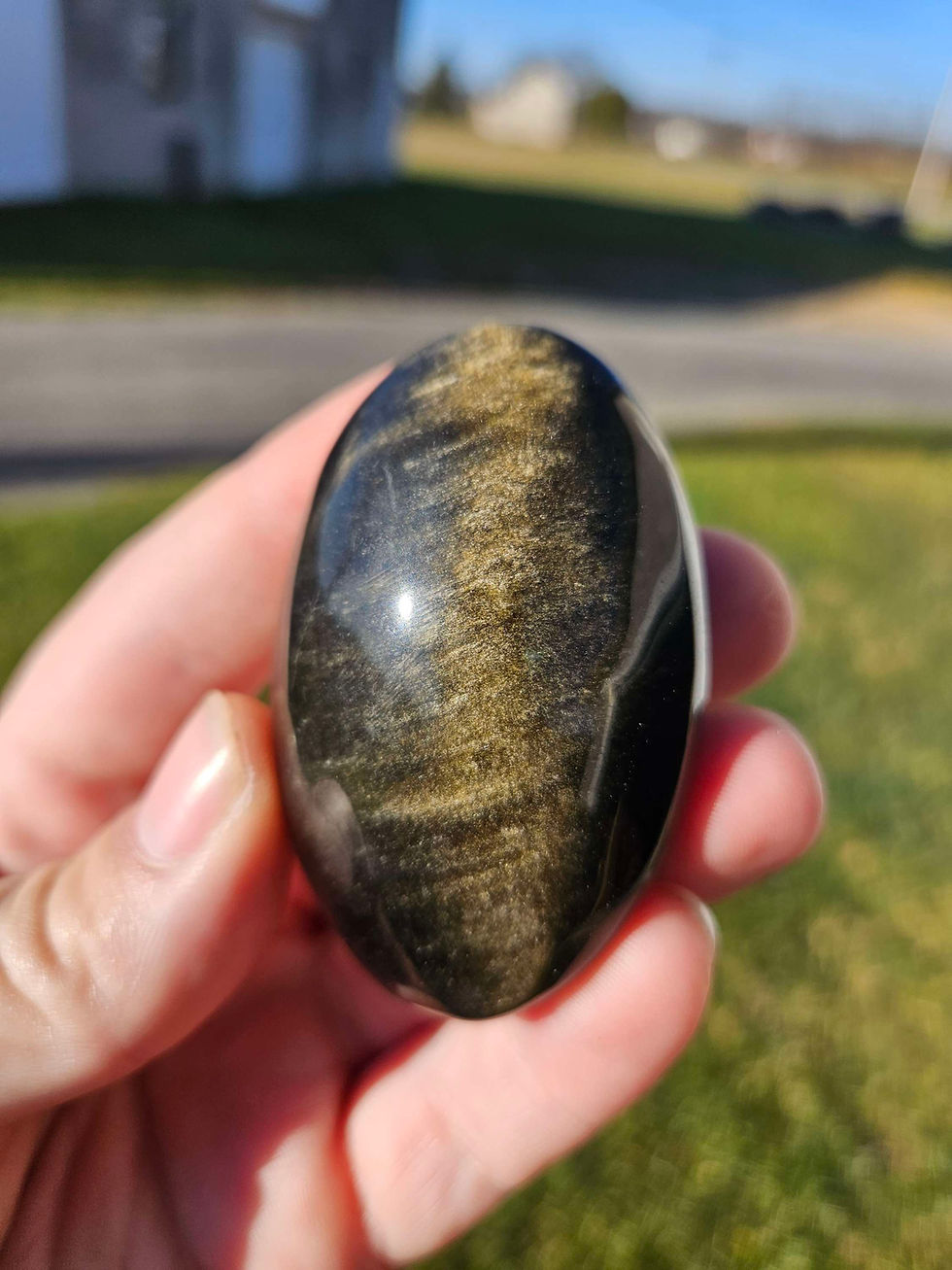 Thumbnail: Gold Sheen Obsidian Palmstone