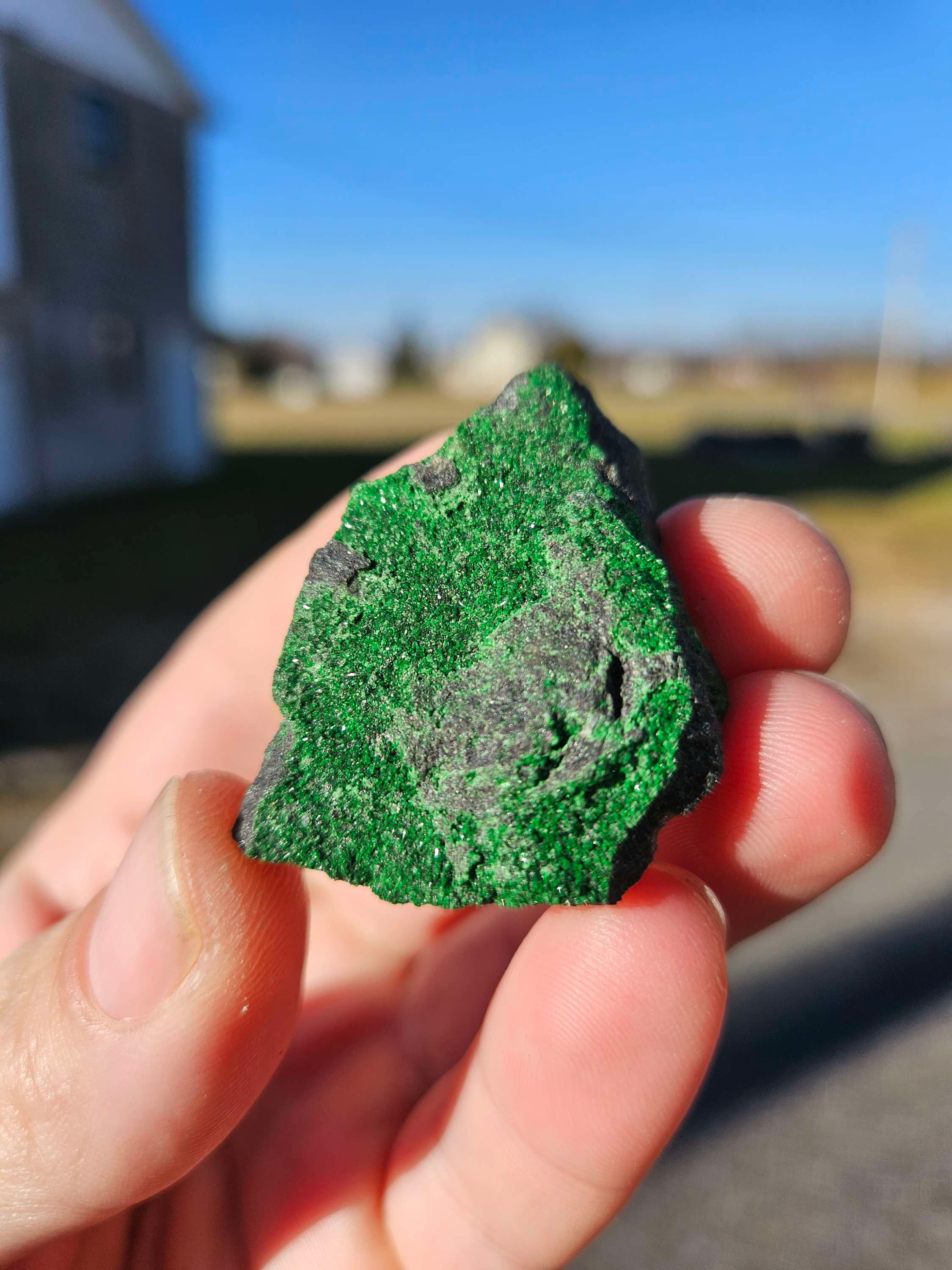 Uvarovite Garnet on Matrix