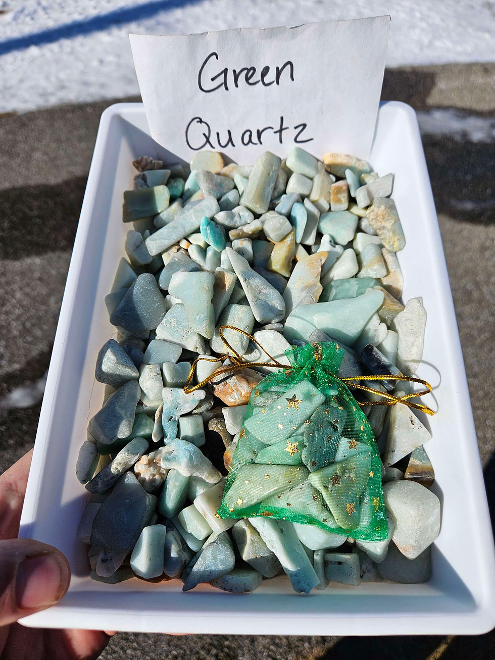 Tumbled Green Quartz