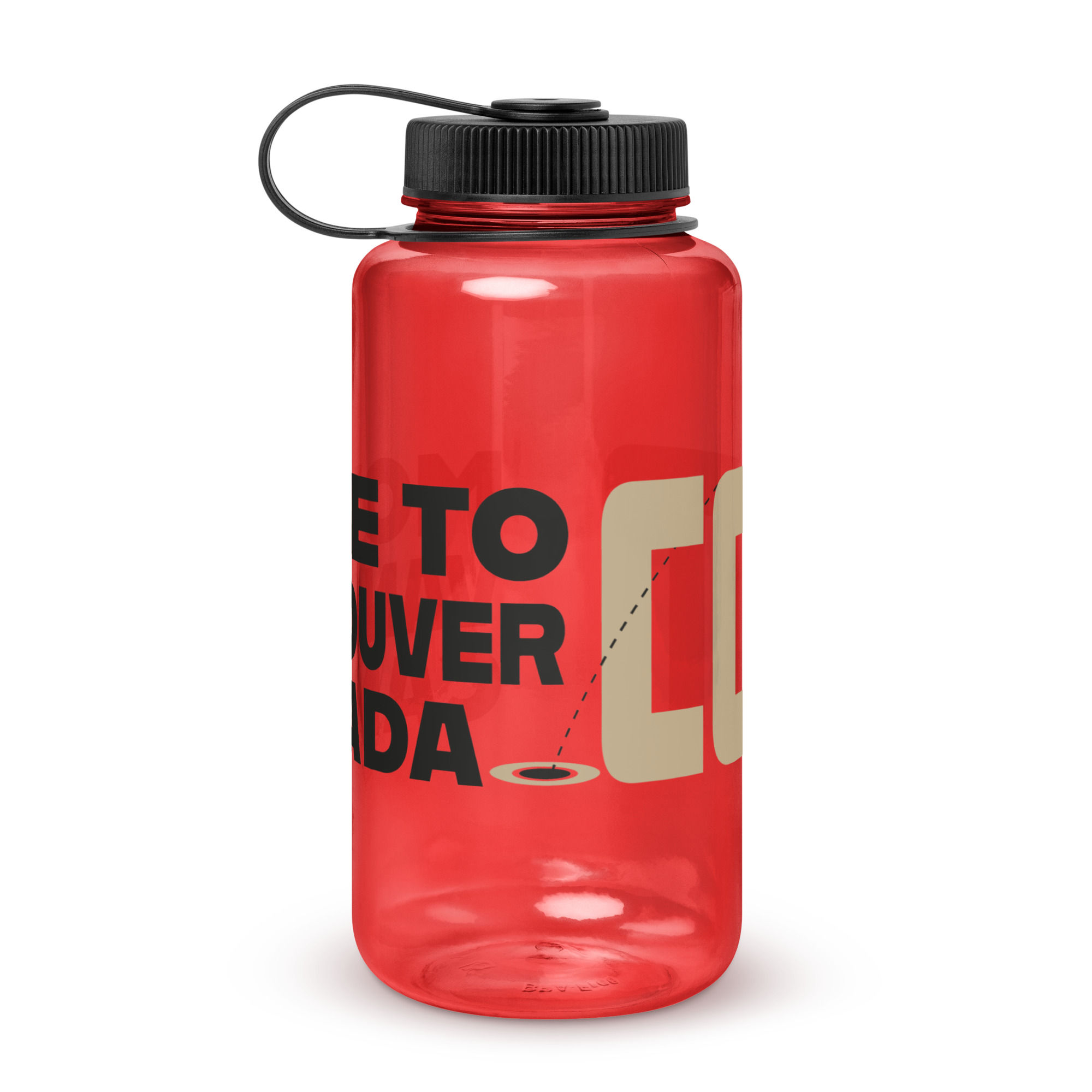 Wide mouth plastic water bottle