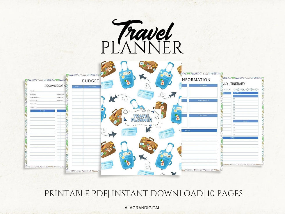 Thumbnail: Vision Board and Goal Planner Editable Digital Journal for Clarity