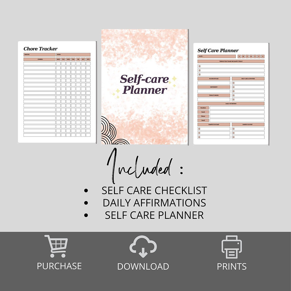 Thumbnail: Self Care Planner with Mindfulness Journal and Mental Health Tracker