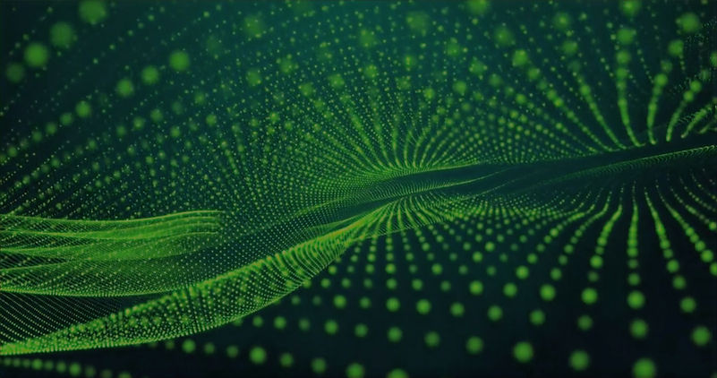 2024-11-17 23_34_58-3D abstract digital technology animated green light particles on green