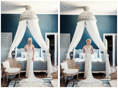 photographe de mariage pendant la préparation de la mariée