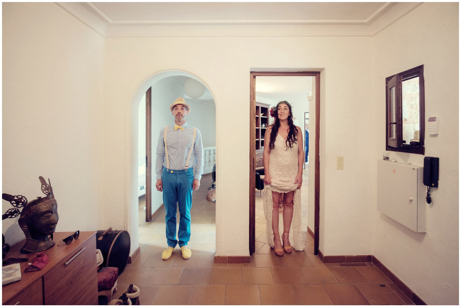 photo de la préparation pendant un mariage à nice, chacun de son côté