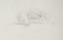 "Study for In the Garden: Purgatory", 9" x 11", silverpoint on museum board, 2017