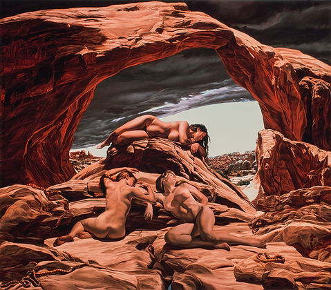 "Threshold Guardians", 66" x 76", oil on linen, 2002