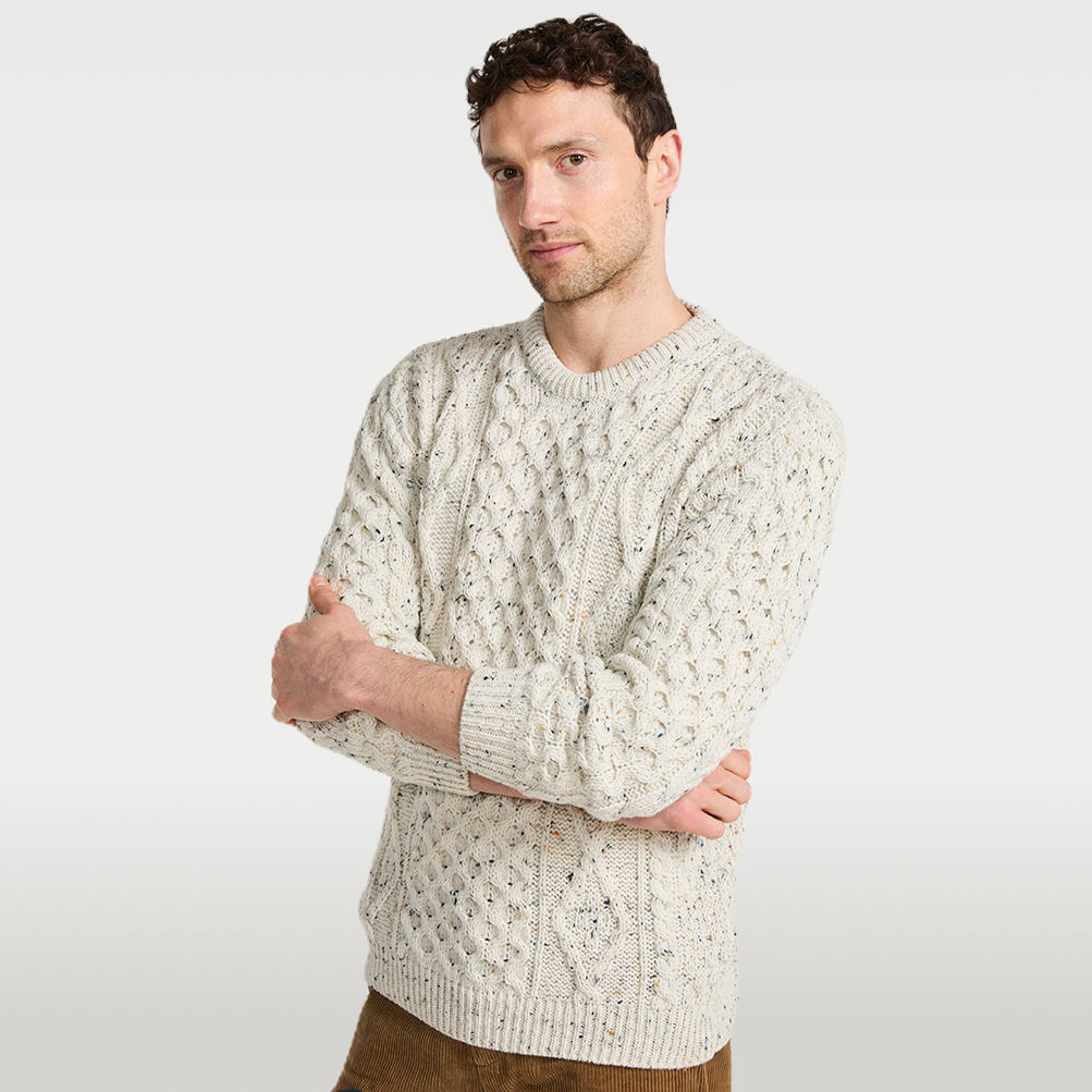 Classic Heritage Sweater - FLECKED CREAM