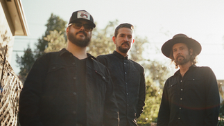 Chris Vos (Lead Vocals, Guitar), Marc Cazorla (Drums and backing vocals) and Alex Stiff (bass and backing vocals) of The Record Company Photo Credit: Libby Gray