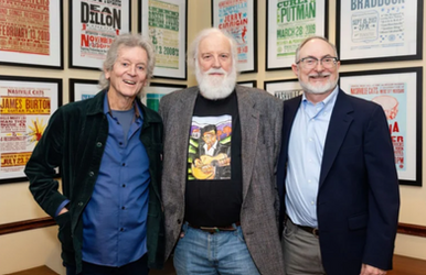 Rodney Crowell, Geoffrey Himes and Paul Kingsbury, the Museum’s Senior Director Of Editorial Photo: Courtesy of the Country Music Hall of Fame and Museum