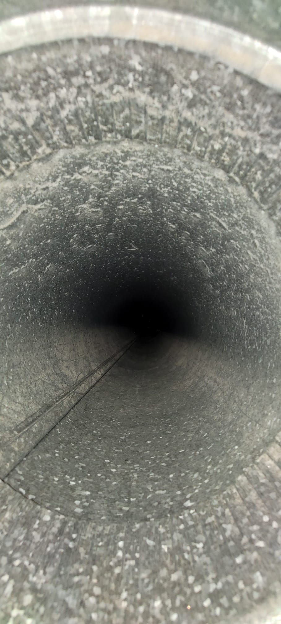Completely clean air duct in Yonkers after cleaning.