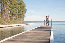 On the dock of the bay in Arkansas Photographer Engagement photo Best Engagement photo