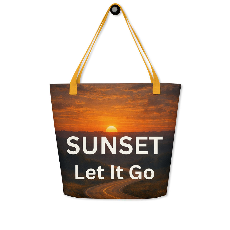 Thumbnail: Sunrise/Sunset All-Over Print Large Tote Bag