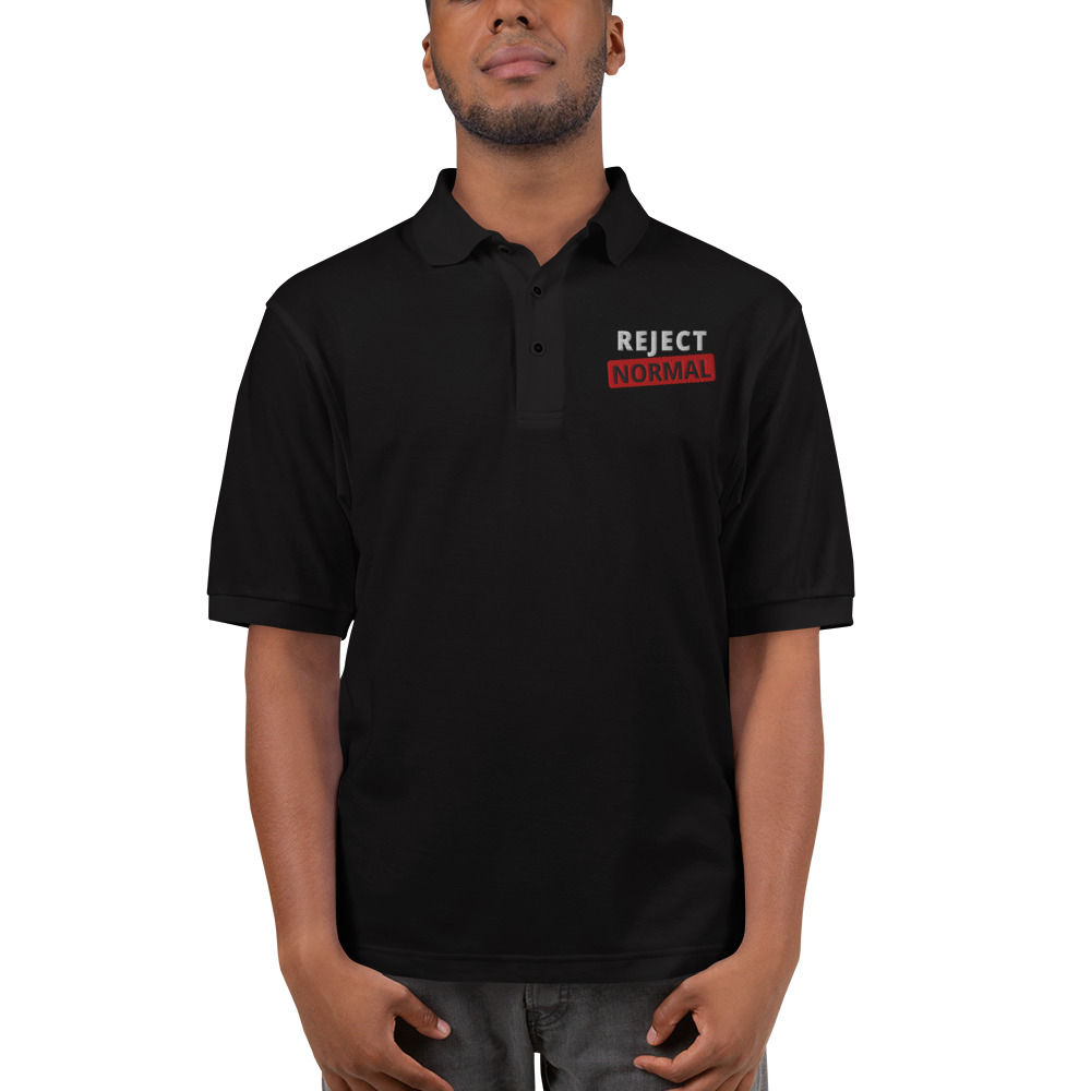 Reject Normal Men's Premium Polo Embroidered from No One Is Normal