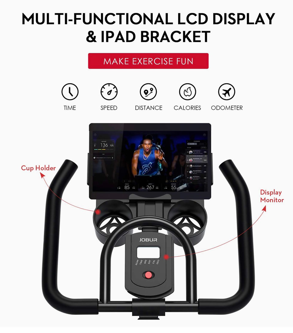 Thumbnail: Quiet Indoor Cycling Bike Stationary with Tablet Holder＆Comfortable Seat Cushion