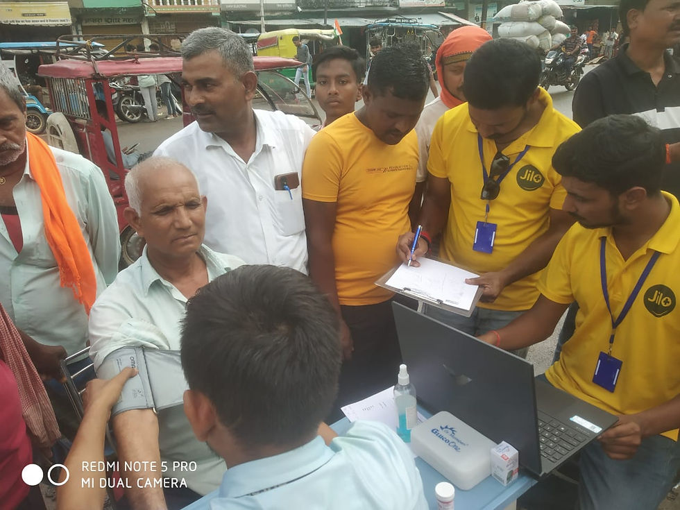 Healthcamp for Ruban Hospital in Rajgir.