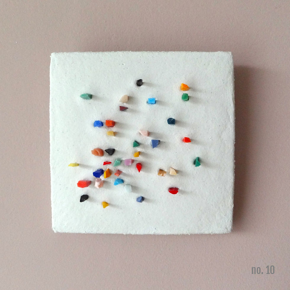 Thumbnail: Mozaïek kunst tegel abstract kleur glas