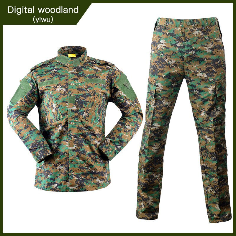 Mens Jackets ACU Camouflage Tactical Clothing Digital Woodland (Y) 