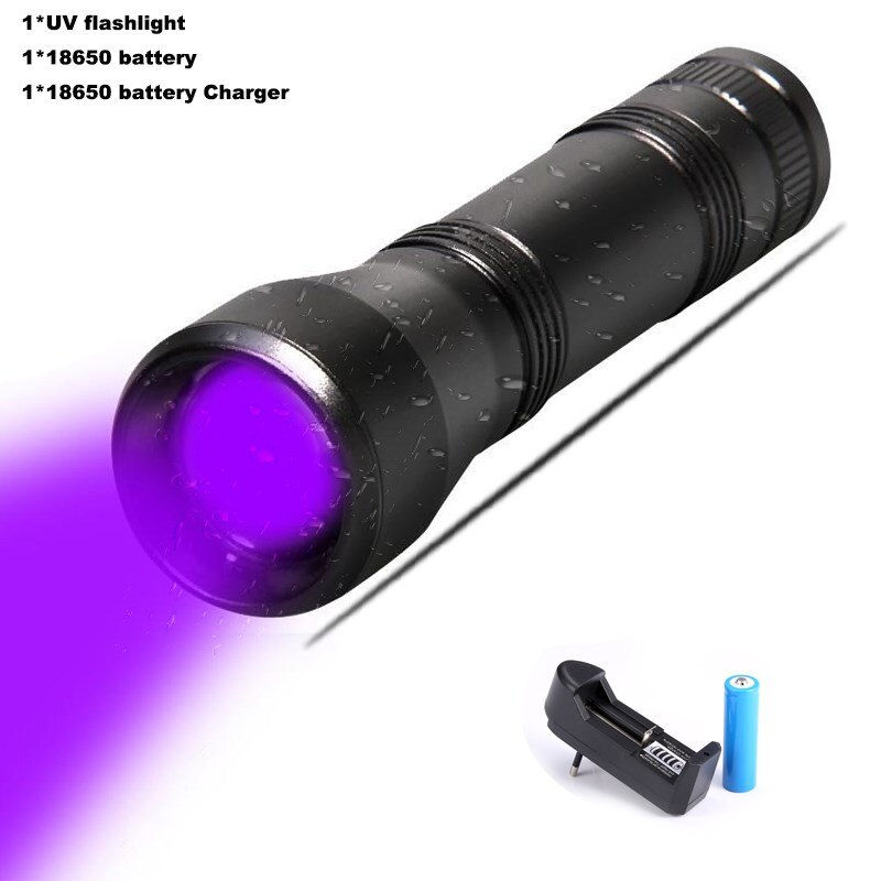 Miniatura: UV Flashlight LED 395nm torch Lamp Purple Violet Ultraviolet ray 5Mode Zoom 