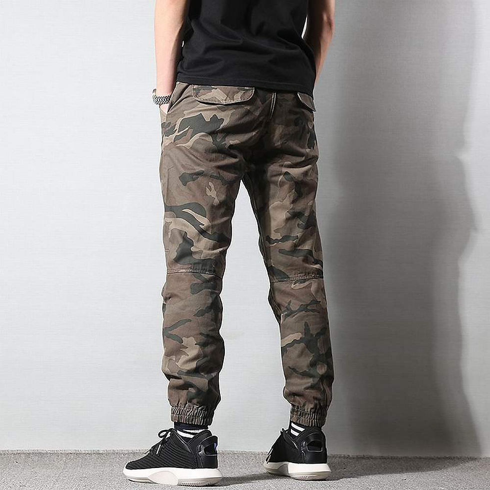 Miniatura: Autumn Brand Men Casual Wash Cotton Camouflage Cargo Jogger Pantalon Tactico 