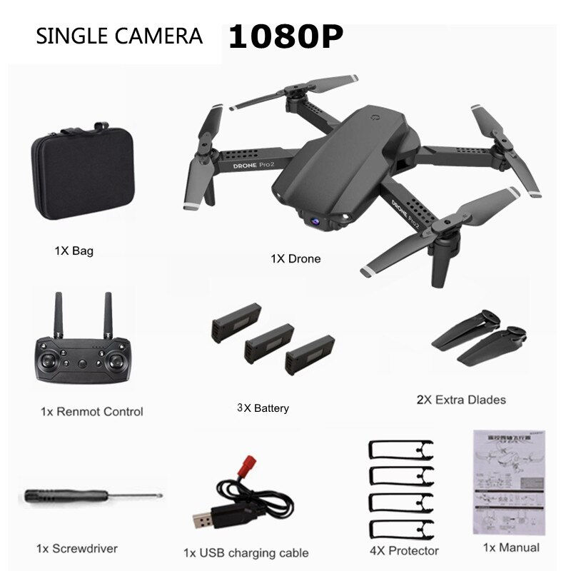 Miniatura: 2020 NEW E99 Pro2 Drone 4K HD FPV Wide Angle  Profession  Dual Camera Hight Hold