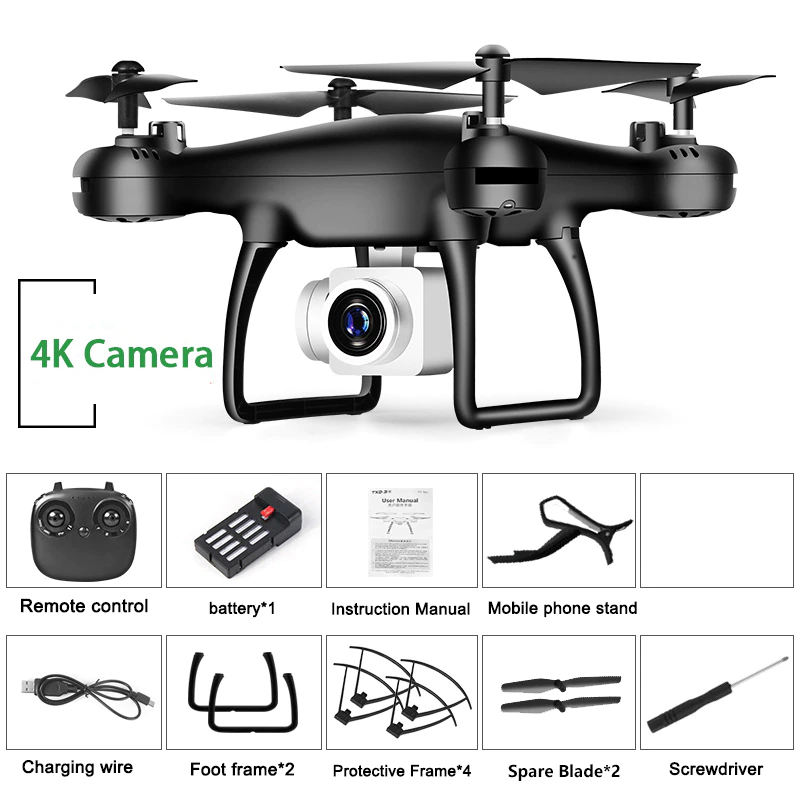 Thumbnail: Drone 4k Profesional with Camera WIFI FPV RC Quadrocopter Drones Aerial 