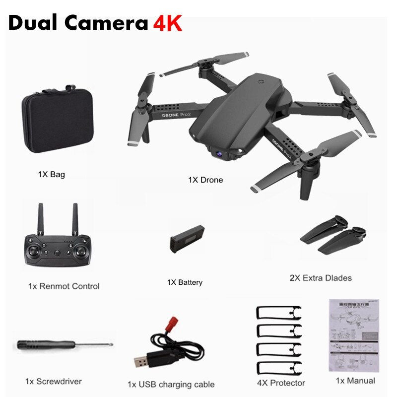 Miniatura: 2020 NEW E99 Pro2 Drone 4K HD FPV Wide Angle  Profession  Dual Camera Hight Hold